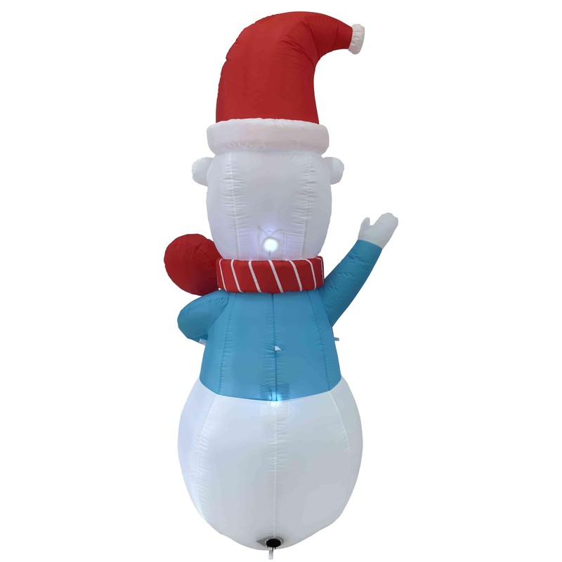 LED Lighted Inflatable Polar Bear Outdoor Christmas Decoration- 8'