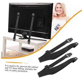 Operitacx 2pcs Heavy Duty Tv Tip Straps Home Furniture Fixing Straps for Safe Protection Against Tipping Accidents for Tvs Cabinets Dressers Bookshelves