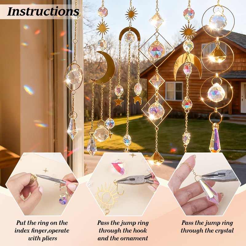 Ecoofor 500 Pcs DIY Suncatchers Kits for Adults, Crystal Sun