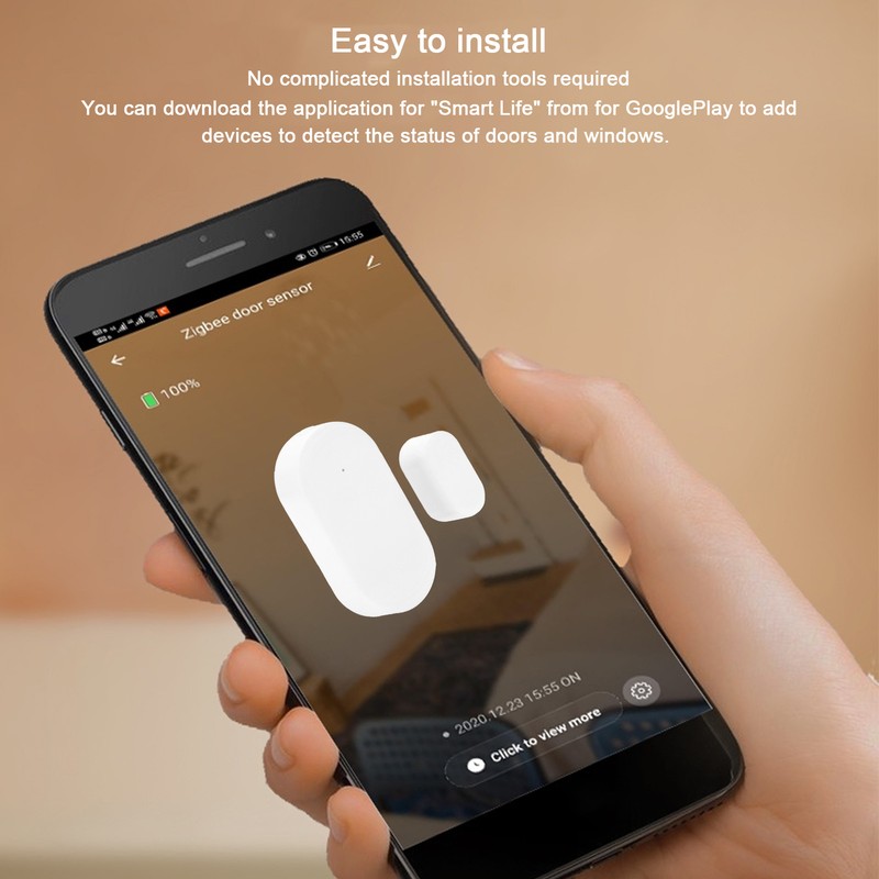 Door Window Sensor Zigbee Magnetic Detector Mobile Remote Control for