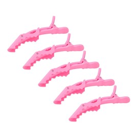 Outanaya 15Pcs Hairdressing Clips Portable Alligator Clamp Hair Styling Clips for Partitioning and Locating Hair for Home Barbers and Salons Pink Color