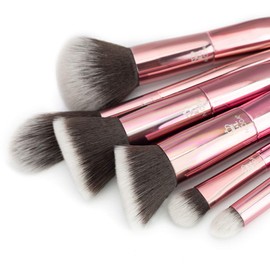 MODA Limited Edition 6PC Rose Bundle Makeup Brush Set, Includes - Powder, Angle Blender, Diffuser, Shadow, and Smoky Eye Brushes