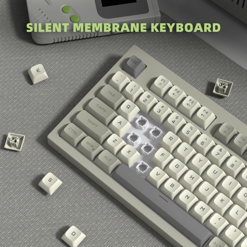 womier DK98 Retro Wired Gaming Keyboard Creamy Membrane with Rainbow