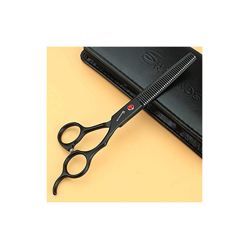 7 Inch Black Hair Thinning Scissors Barber Hair Cutting Scissors Salon