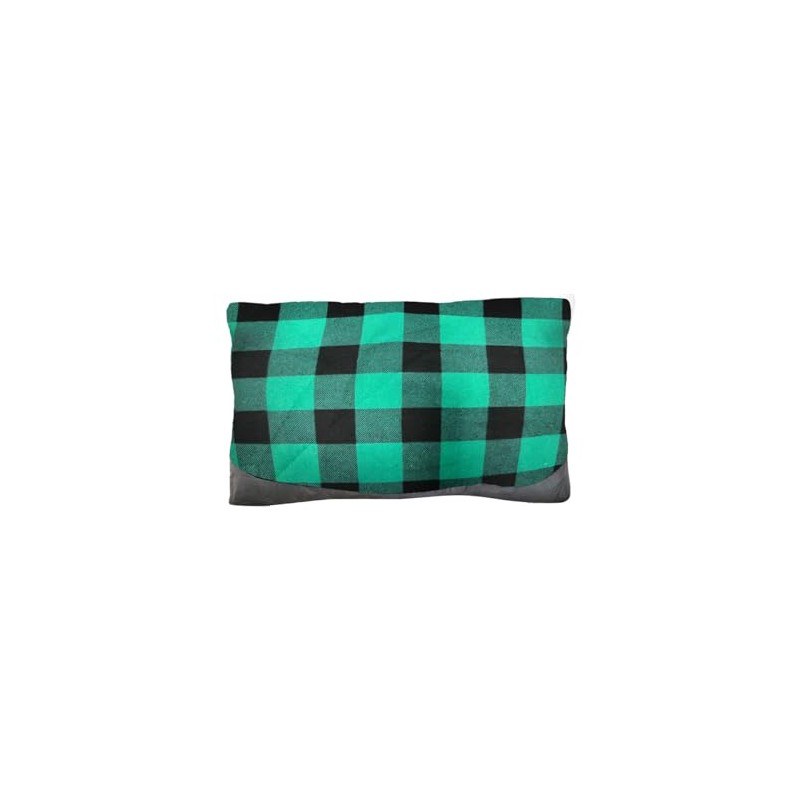 outdoorer Camping Pillow, Green Check, Lightweight, Small Pack Sack, Travel