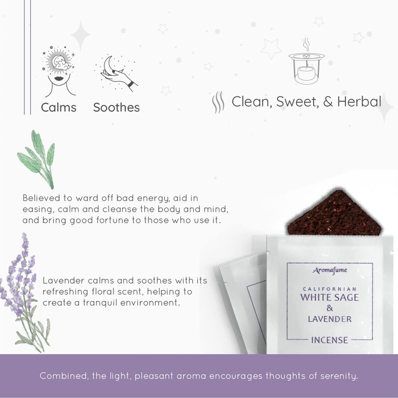 White Sage & Rose Incense bricks (3 x 9 Bricks