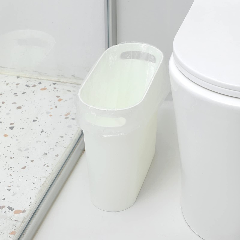 rejomiik Small Bathroom Trash Can, 3.5 Gallon Slim Garbage Can,