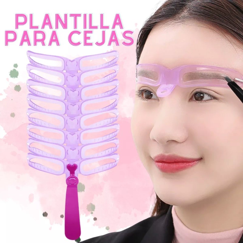 Universo en Linea Kit 8 Plantillas Delineado Ceja Maquillaje Profesional