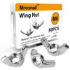 Mrosnail 60Pcs M6 Wing Nuts Kit - Stainless Steel Butterfly