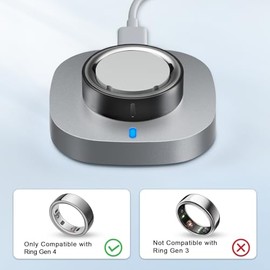 Charger Compatible with Ring Gen 4 Size 7, Fast Charging Dock with USB-C Cable (Not Compatible with Ring Gen 3)