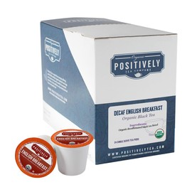 Organic Positively Tea Company, Decaf English Breakfast Black Tea, K-Cup Compatible, 24 Pods