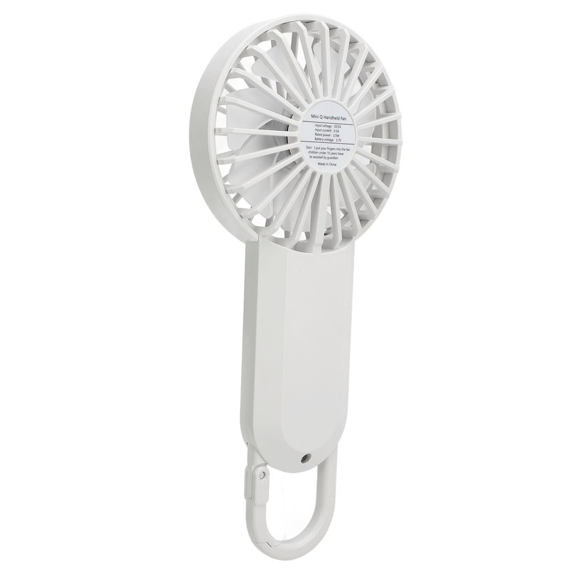 Handheld Fan USB Rechargeable Hand Fan Silent Operation Easy Hanging