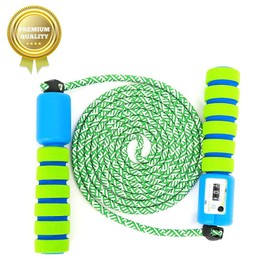Skipping Rope, Speed Rope, Boxing, Sport, Children, Children's Speed Rope with Counter, Skipping Rope Sports, Adjustable Speed Rope Skipping, green