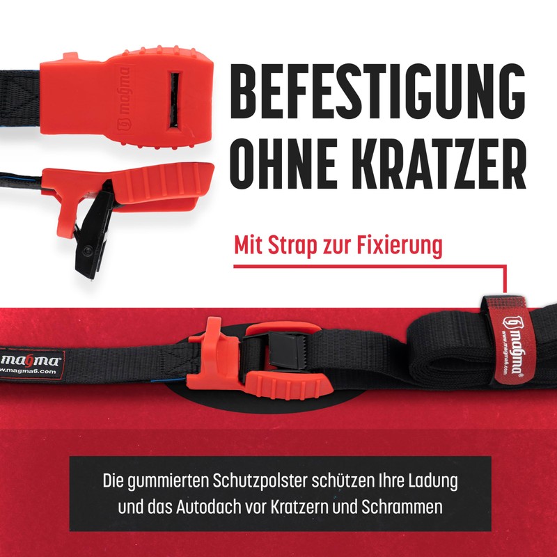 Magma Lashing Straps with Rubber Buckle for Safe Loading of