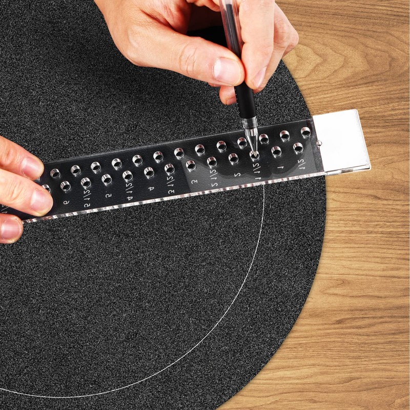 Colini Canvas Patterning Ruler,Clear Acrylic Ruler with Holes Every Quarter