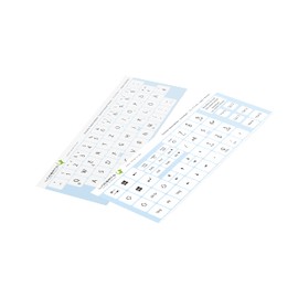 Lacerto® 15 x 15 mm German Sticker Set for PC and Laptop Keyboards with Additional Keys and Numeric Keypad Colour: White