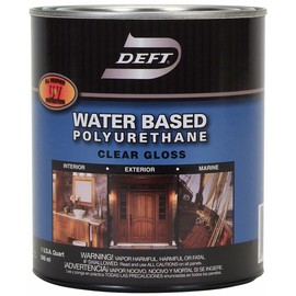 Deft Interior Exterior Water-Based Polyurethane Finish Gloss, Quart