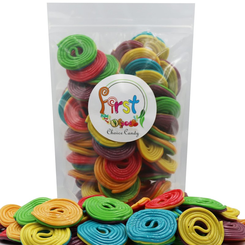 FirstChoiceCandy Licorice Wheels Gummy Candy (Two Faced Rainbow, 2 Pound)