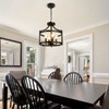 WBinDX 4-Light Farmhouse Chandelier, Modern Hanging Pendant Lighting, Convertible Semi
