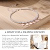 KENIY 60th Birthday Gifts for Women, Silver Heart Bracelets for