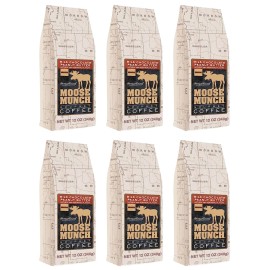 Harry & David 6 Pack - Moose Munch Milk Chocolate Peanut Butter Flavored Ground Coffee - 12 oz