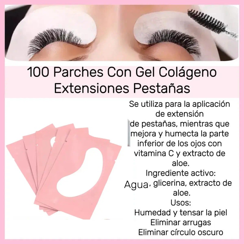 50 Pares Parches De Hidrogel 50cepillo Glitter 100microbrush