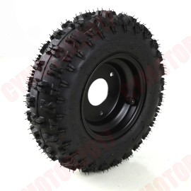 Unbranded 4pc 6" inch 410-6 4.10-6 Tire 3 Lug Rim Wheel 4.10x6 for ATV Scooter Quad Mower