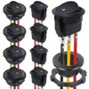 Waterproof Round Rocker Switch, Waterproof Toggle Switch, 8 Pack Toggle