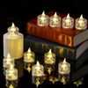 Gouccpu 12pack LED Crystal Candle Light Table Centrepiece Flameless Candles