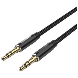 Watio Wave Audiokabel, Stereokabel, 3,5-mm-Klinkenstecker auf 3,5-mm-Klinkenstecker, 3 m lang, Schwarz, zum Anschluss von Audiogeräten
