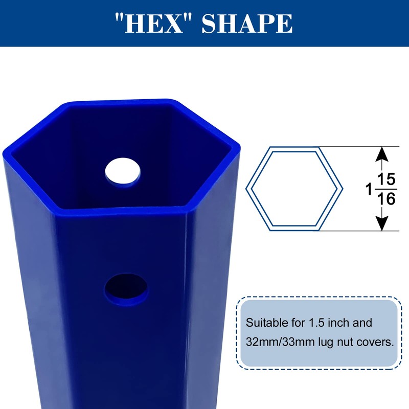 HQALTY Lug Nut Cover Socket HEX Shape Installation Tool for