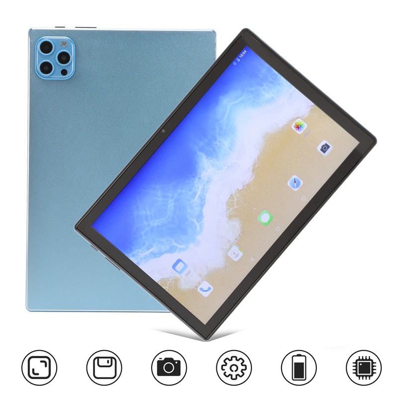 10in Tablet for Android 12 Blue MT6889 8 Core CPU
