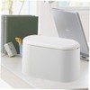 STOBOK 1pc Mini Desktop Trash Can Simple Press Cover Waste