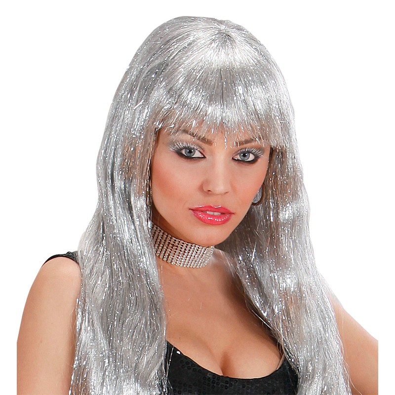 Metallic Silver Eyelashes Accessory for Fancy Dress
