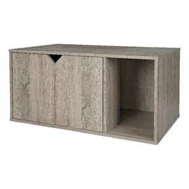 Progressive Furniture Finn Engineered Wood Cat Litter Box Enclosure in Taupe