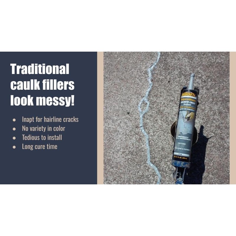 Concrete Crack Filler - 2 LB (Single Bottle) for Filling