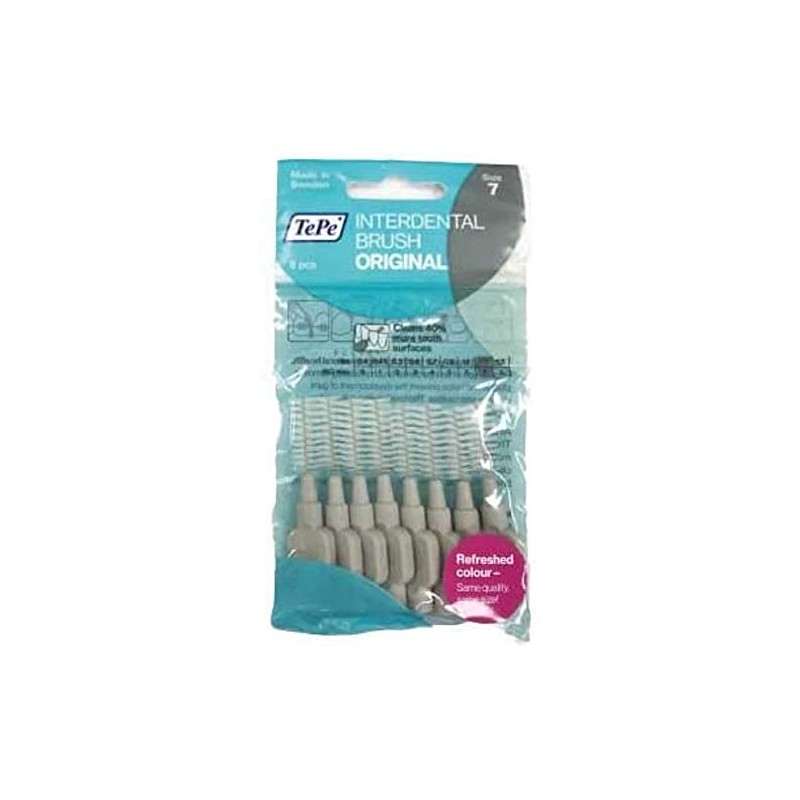 TePe Interdental Brush, Pack of 8 x 2, Gray (0.05