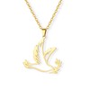 Amaxer Adjustable Dove Necklaces for Women Stainless Steel Olive Branch