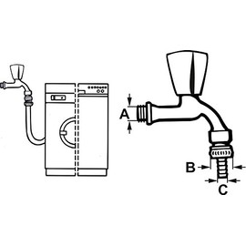 CORNAT TEC301301 Tap san.mod. 1/2" Chrome