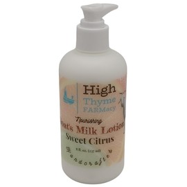 All-Natural Sweet Citrus Goat Milk Lotion - Hand and Body Lotion w/Pure Essential Oils - Orange, Lemon, and Lime Lotion - Goats Milk Natural Body Lotion for Sensitive Skin - Women & Men's Lotion