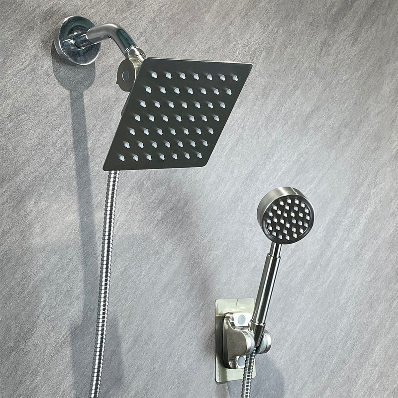 LOHNER 6 inch Shower Head with handheld, High Pressure 6"
