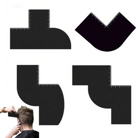 Hayaww 4 Stück Haarlinien-designkarte Werkzeug Zum Formen Des Haaransatzes Praktische Friseur-Verbesserungskarte für Herrenhaaransätze und Schnurrbart Bartformungswerkzeug Karte (A)