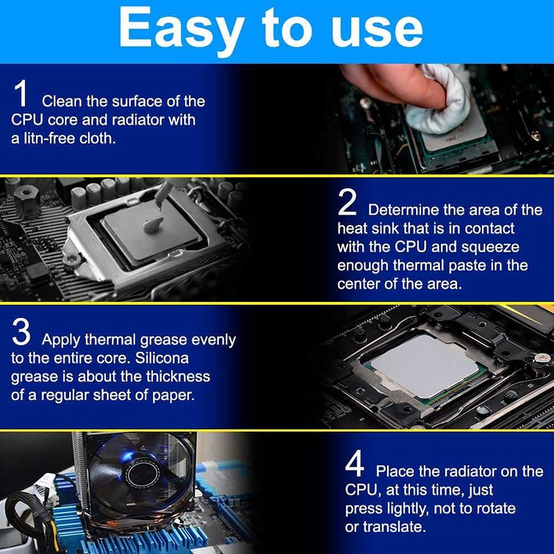 OcioDual Halnziye HY710 3.17W/m-k Bottle 10g thermal compound Silver Heatsink