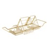 WOODBRIDGE Stainless Steel Extendable Bathtub Caddy Tray in Brushed Gold