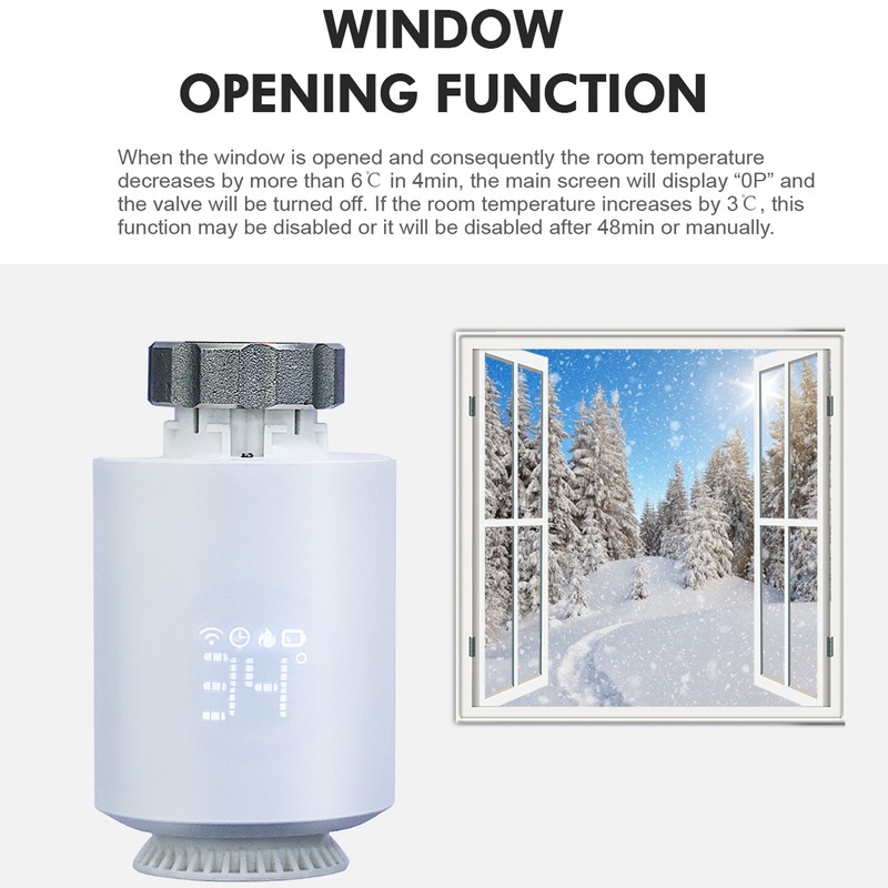 Wireless Smart Radiator Thermostat Programmable Intelligent Temperature Controller NTC Sensor