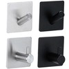 Modern Stainless Steel Hook Non-Perforated Multipurpose Wall Hook Hook Happy Foret Option 3 Black 3ea