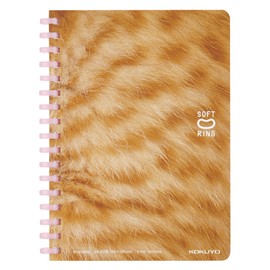 Kokuyo SV358S5-L1-3 Soft Ring Notebook, 10th Anniversary Square, A6, 0.2 inch (5 mm) Square, Tea Tiger,