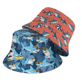GANMP Bucket Hat for Women Men Unisex Sun Cap Packable Outdoor Fisherman Hat Headwear,Reversible Double-Side-Wear