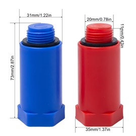 Neikafan Construction Plug 1/2 Inch Red Blue Pack of 16 Pressure Plugs 1/2 Inch Pressure Resistant Construction Plug 1/2 Inch with Plastic Seal for Shutting Off Water Pipes for Renovations
