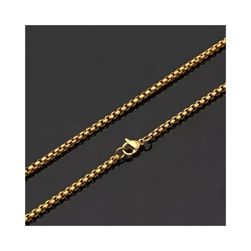 Dtup Cadena Collar Hombre Tipo Cubana Acero De Titanio Genuino